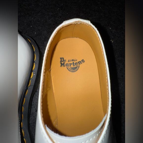 NEW WHITE PATENT LEATHER Dr. Martens GENUINE Leather SZ 7 LOAFERS - Picture 9 of 11